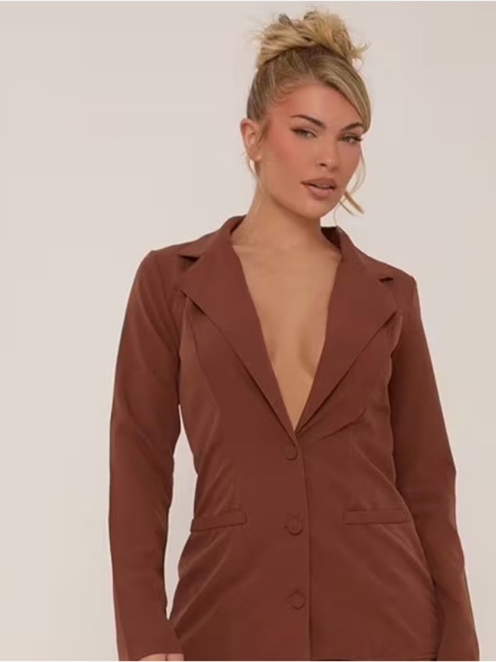 🤎🪞NWOT Brown Rust Fitted Tailored Blazer Small/Never Worn!🪞🤎